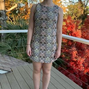 ZARA Brocade Mini Shift Dress